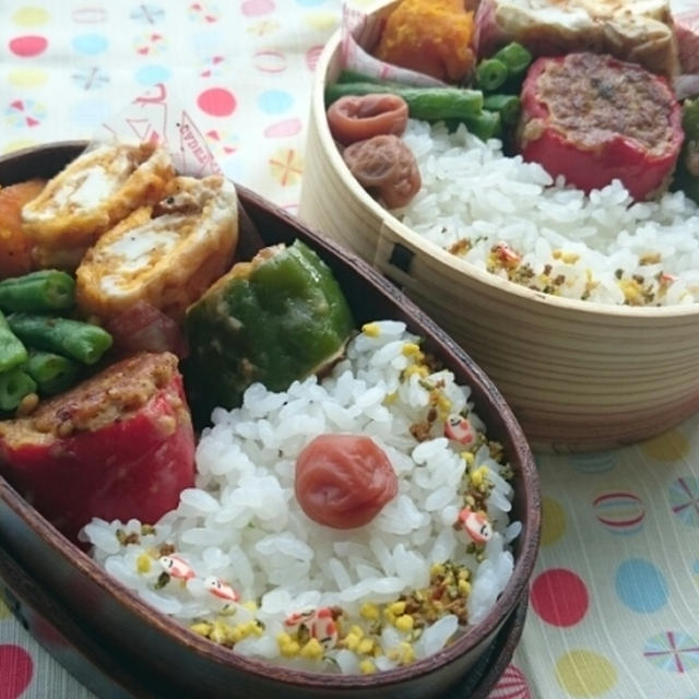 ピーマンの肉詰め弁当