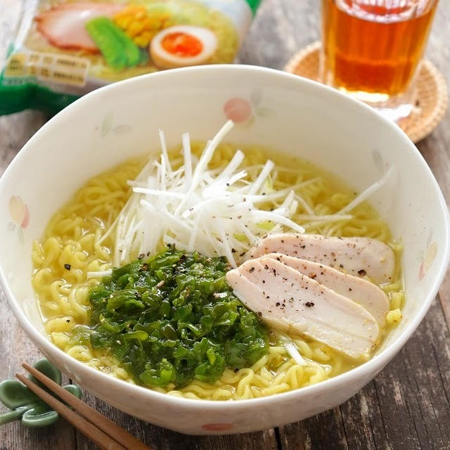 さっぱりヘルシー！めかぶ塩ラーメン (レシピ)