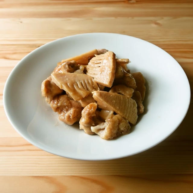たけのこと鶏肉の甘辛炒め煮