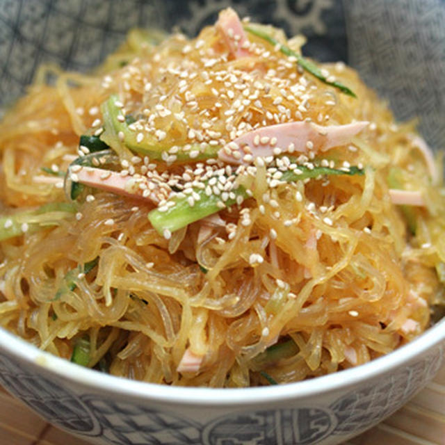 【そうめんかぼちゃと春雨の中華風サラダ】～初めてのそうめんかぼちゃ♪～