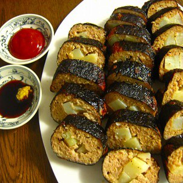 豚肉とポテトのノリ海苔巻き