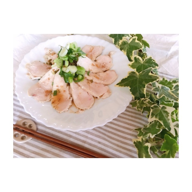 ほったらかしメニュー♡やわらか蒸し鶏♡