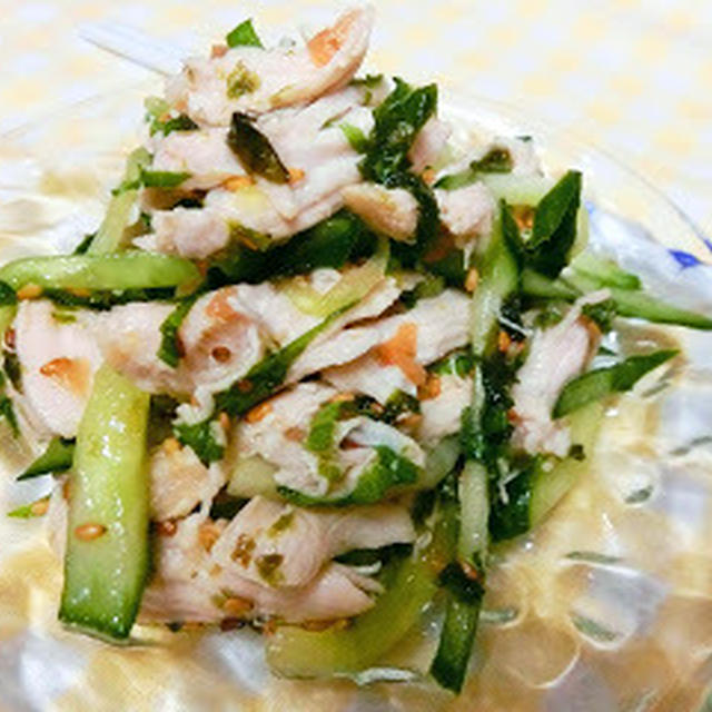 しっとりささみと、シャキシャキきゅうりのあえもの