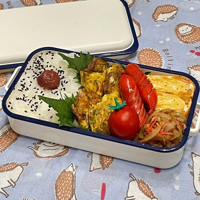 【お弁当】鶏胸肉のカレーピカタ