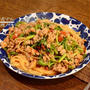 鶏肉そぼろのトマトソーススパゲッティ