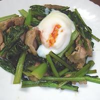 小松菜と豚肉の濃縮ポン酢炒め