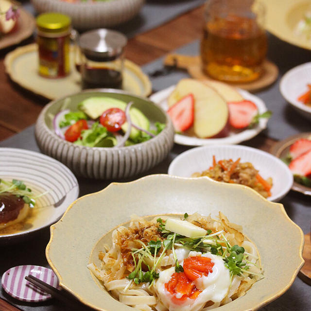 【献立】釜玉うどん。～久々にケーキが食べたい。ホールで食べたい～