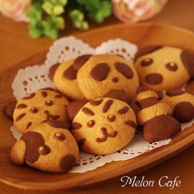 ホットケーキミックス(HM)でつくる、超簡単2色のデコクッキー☆ココア＆プレーン(ホワイトデーや毎日のおやつ、プレゼントに)