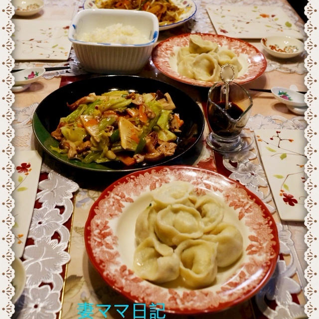 モチモチの手作り餃子で中華ご飯♪