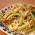 チンゲン菜のカレークリームパスタ。