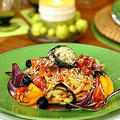 Italian Salami & Ovem-Roasted Summer Vegetable Pasta
