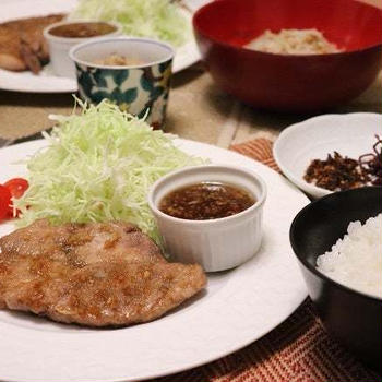 ★トンテキ＆絶賛されるもやしナムルの作り方・#本日のおうちごはん