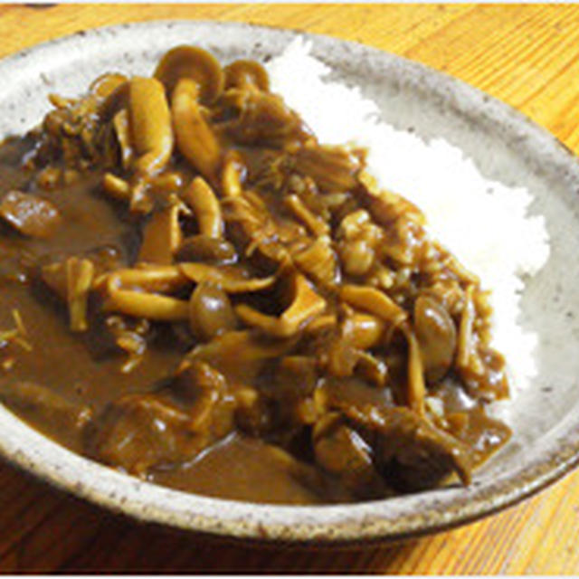 牛すじとミックスきのこの10分カレー