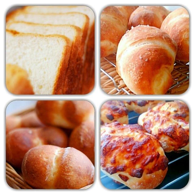 今週のパンたち(山食、塩バター、ふたご、チーズウインナー)