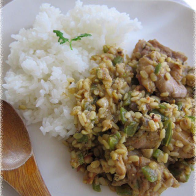 チキンと豆のスパイス煮込み