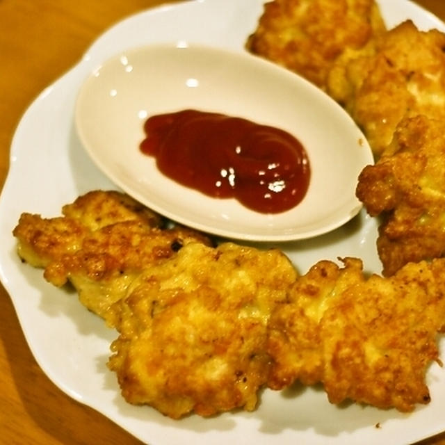 とりむね肉でチキンナゲット