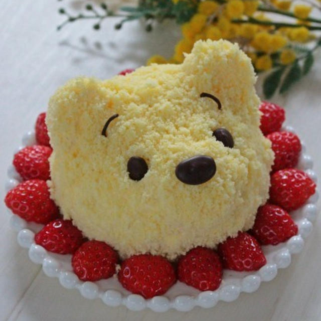 ミモザのケーキでプーさん By ナナママちゃんさん レシピブログ 料理ブログのレシピ満載