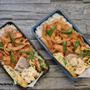 ツガニとトマトのスープパスタ / 鶏肉の生姜焼き弁当