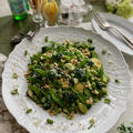 グリーングリーンな野菜とスペルト小麦のサラダ
