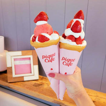 期間限定♡【gelato pique cafe】苺クレープなど4種類♥