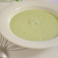 ソラ豆と豆乳の冷製スープ
