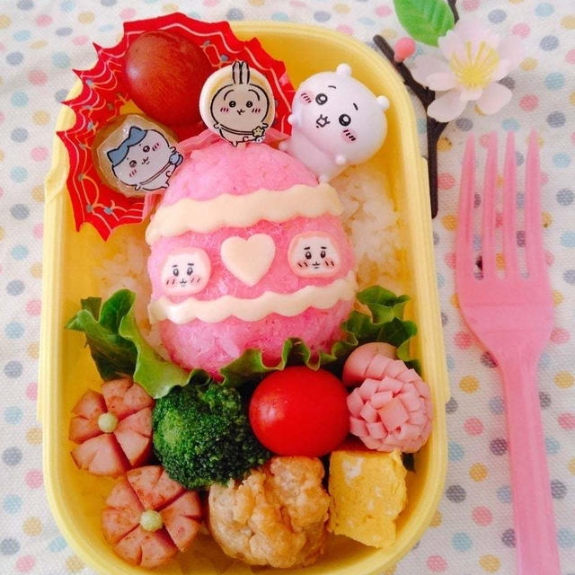 玉子型おにぎりでイースター弁当【キャラ弁】