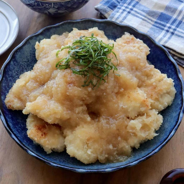 安い鶏むね肉が柔らか絶品！偏食娘も食べた【チキンカツのみぞれ煮】