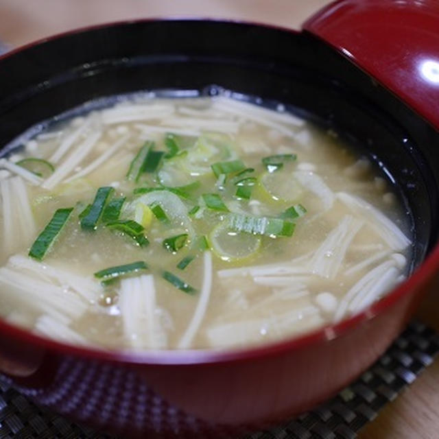 えのきと納豆のの味噌汁