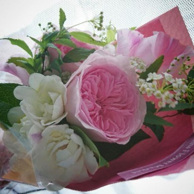 花束をいただいた