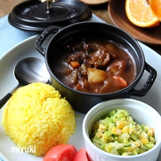 ストウブ ピコ・ココットに牛すじカレー。塩肉じゃが、くらしのアンテナ掲載。