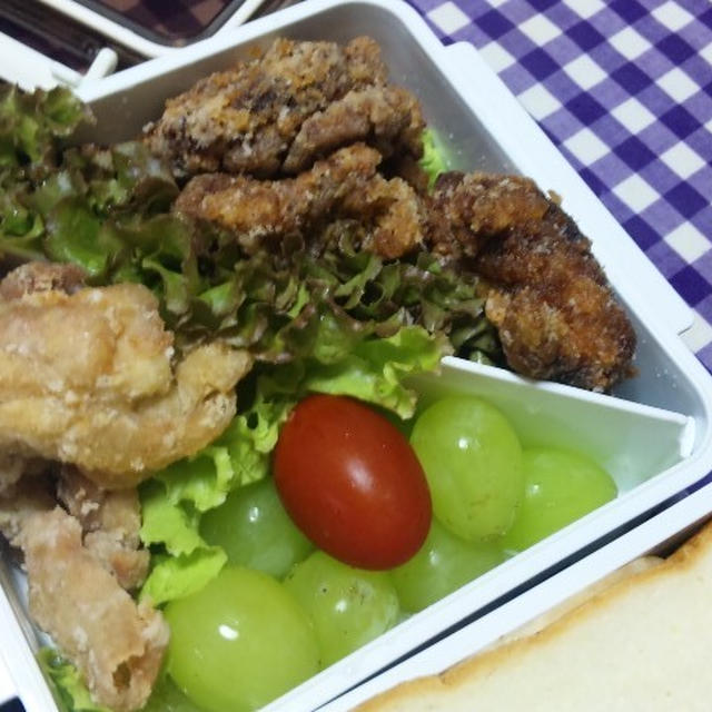 2012年運動会＆お弁当＜柚子こしょう鶏竜田揚げ＆もみじおろし鶏竜田揚げ＞＜コンビーフサンド＞