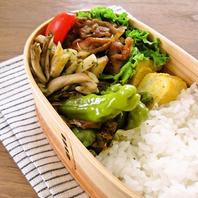 豚肉の甘辛炒め弁当