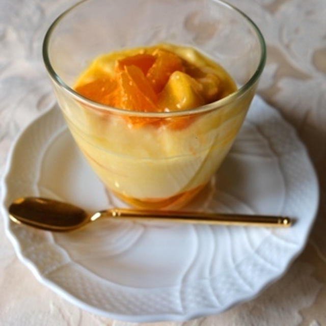 マンゴーオレンジのグラスティラミス【#マンゴー　#簡単おやつ】