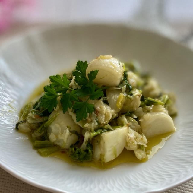 つぶすからおいしい〜イタリアンな小かぶのソテー