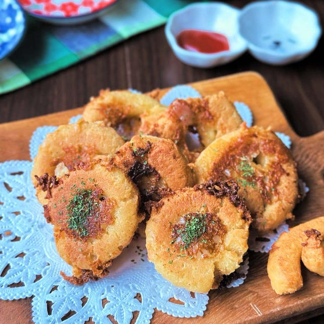 材料なんでしょう☆ヤミツキカリカリチーズドーナツ焼き