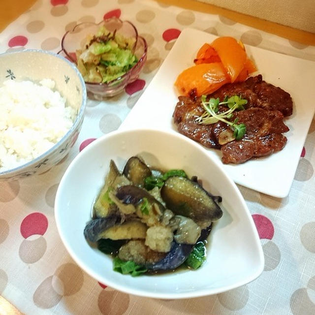 茄子と舞茸のみぞれ煮。