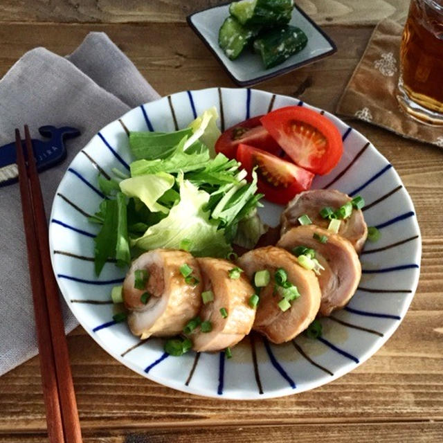 【バターでコクうま♪レンジで簡単チキンロール】簡単＊作り置き＊お弁当＊レンジ