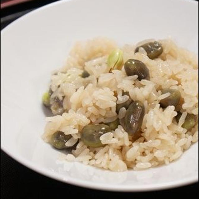 黒枝豆の炊き込みご飯。＜レシピ＞