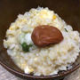 今朝は、じゃこと卵のおじや＋常備菜