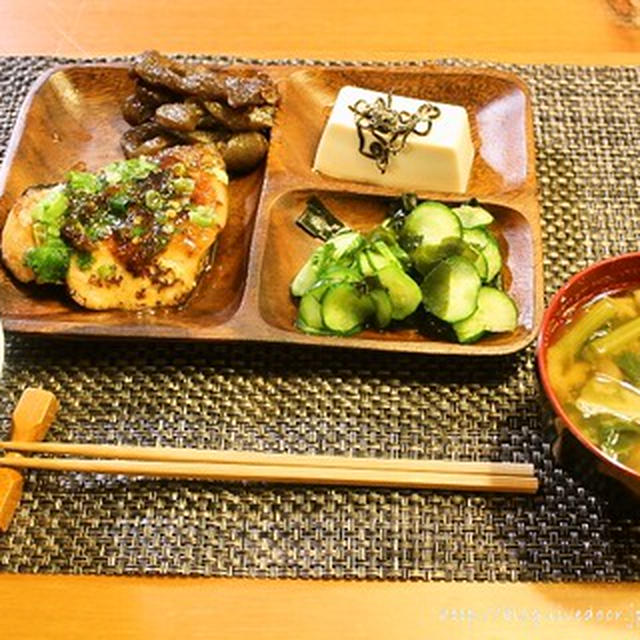 鰤のマヨポン焼きの献立