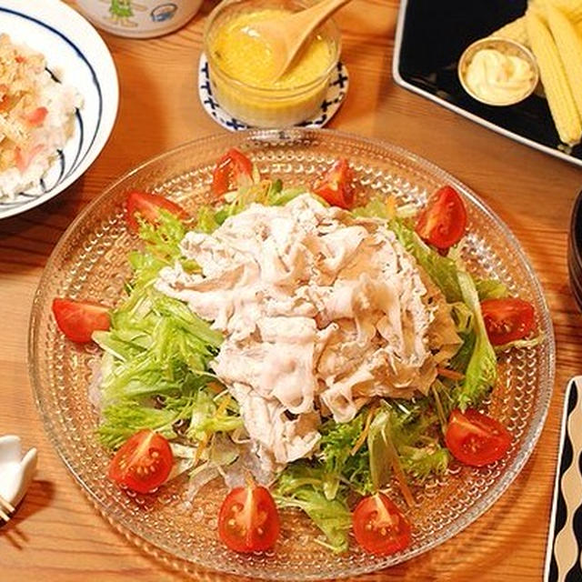 超特急！茹でるだけ盛るだけの速攻夕ご飯【豚しゃぶサラダ定食】