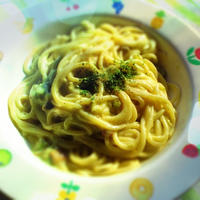 アボガドカルボナーラのパスタ