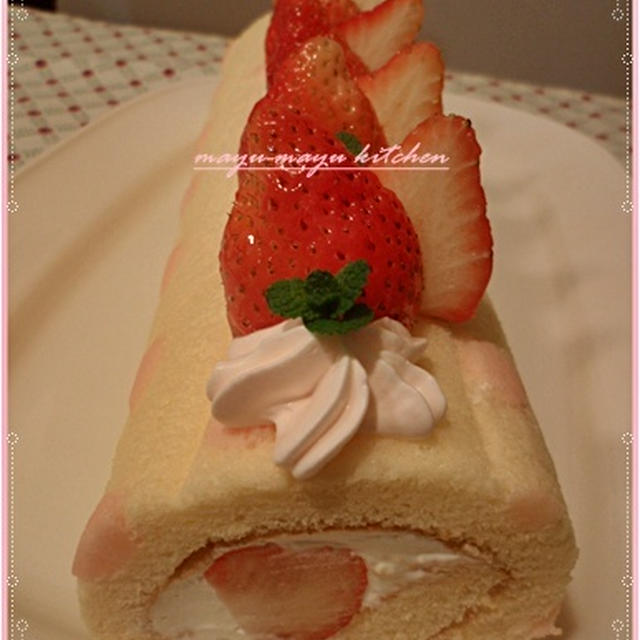 ひな祭りの水玉ロールケーキ By Mayuママさん レシピブログ 料理ブログのレシピ満載