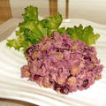 紫芋とミックスビーンズとツナのサラダ♪ by santababyさん