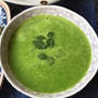 グリーンピースの鞘と豆のすり流し