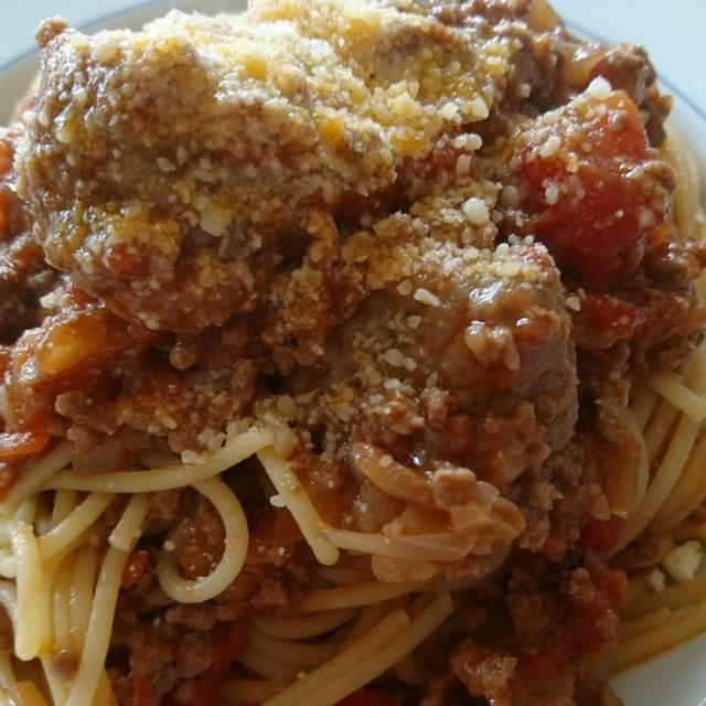 ミートソースパスタ