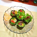 グリル野菜のサラダ海苔巻き ～ スペイン料理の"エスカリバダ"を巻く♪