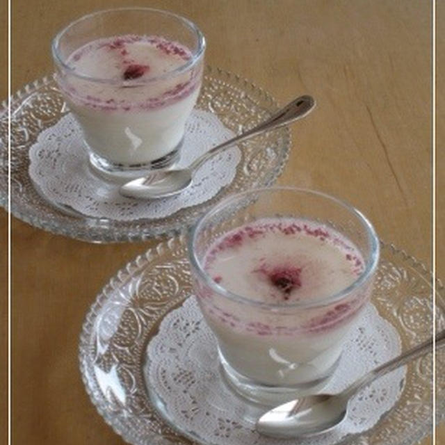 桜の杏仁豆腐