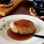 ひろがる我が家のごはん・・押し麦と人参の豆腐ハンバーグ♪