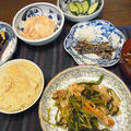 壬生菜と豚肉の炒め物＆今日の出来事